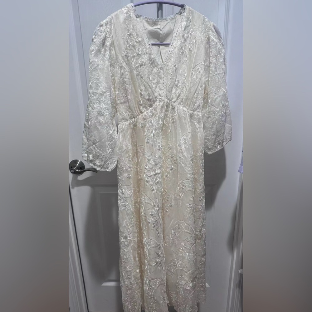 embroidered maxi dress